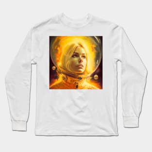 We Are Floating In Space - 24 - Sci-Fi Inspired Retro Artwork Long Sleeve T-Shirt